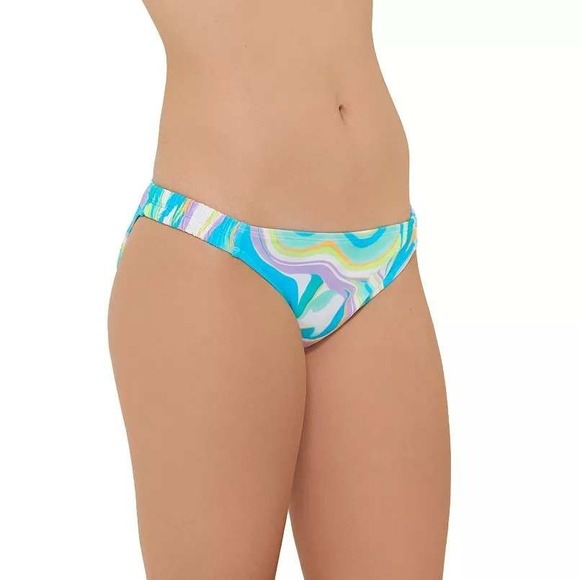 Ninety-Nine° Women's Ruched Hipster Midrise Elastic Waist Swim Bottom Sz 2XL NWT - Picture 1 of 11